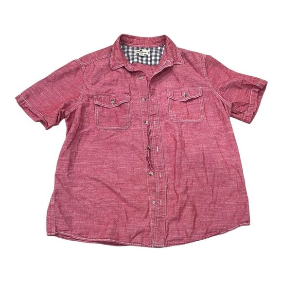 Woolrich Red Heather Sports Cotton Button Down XL - Picture 1 of 4